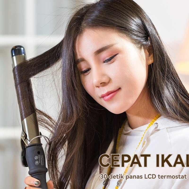 Catokan Rambut Curly Gold Ceramic 32mm 38mm Catokan Curly Keriting Rambut / Catok Rambut Untuk Curly