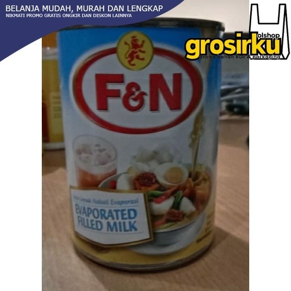 

GROSIRKU SUSU LEMAK F&N EVAPORATED FILLED MILK 380 gram / LEMAK NABATI EVAPORASI