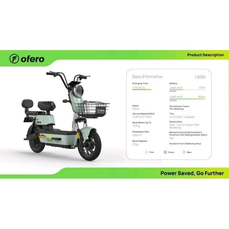 Sepeda Listrik OFERO LEDO Elektrik E-Bike Ofero