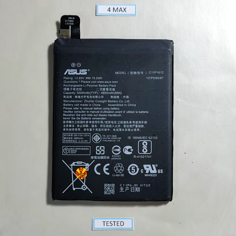 Bateray Batrai Asus Zenfone 4 Max Pro Original Copotan