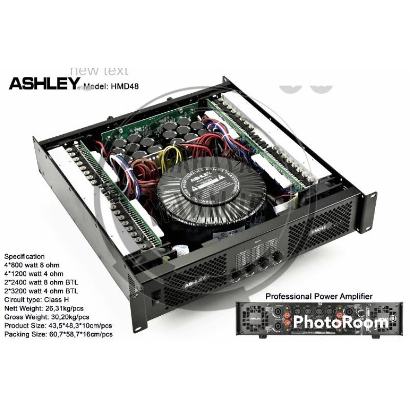 PROMO TOKOPower Ashley HMD 48 - Power Amplifier Ashley 4 Channel HMD48