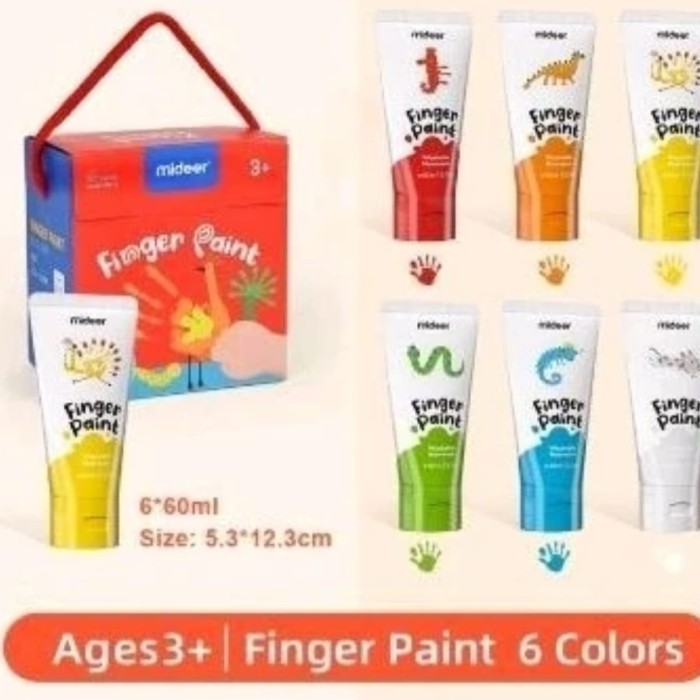 

mideer finger paint 6 colour washable