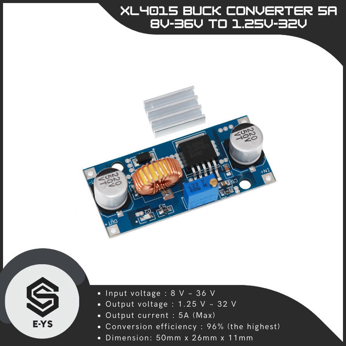 XL4015 BUCK CONVERTER 5A  8V-36V to 1.25V-32V