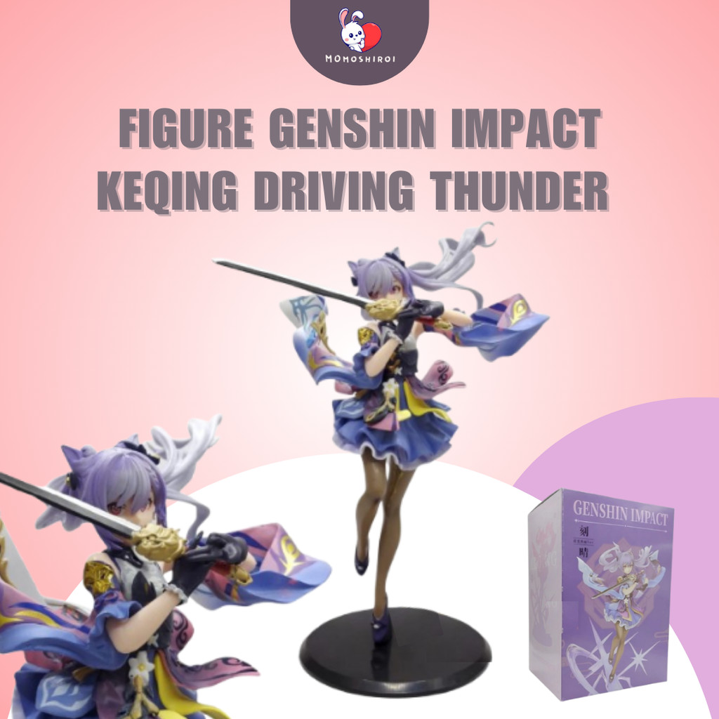 Figure Genshin.Impact Figur Keqing Driving Thunder Anime Pajangan