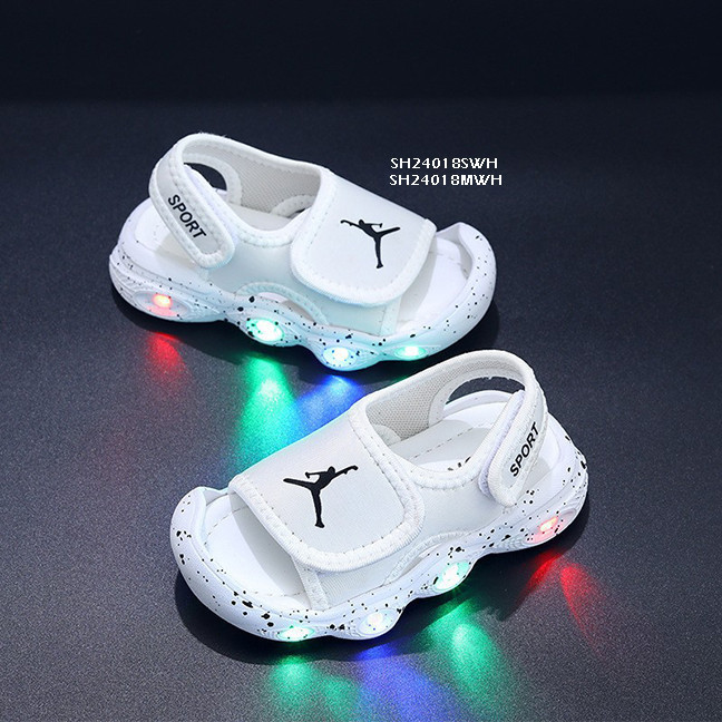 Sandal Sendal sepatu gunung lampu LED Anak Laki Laki Perempuan Jordan Kuromi Import Premium SD SMP