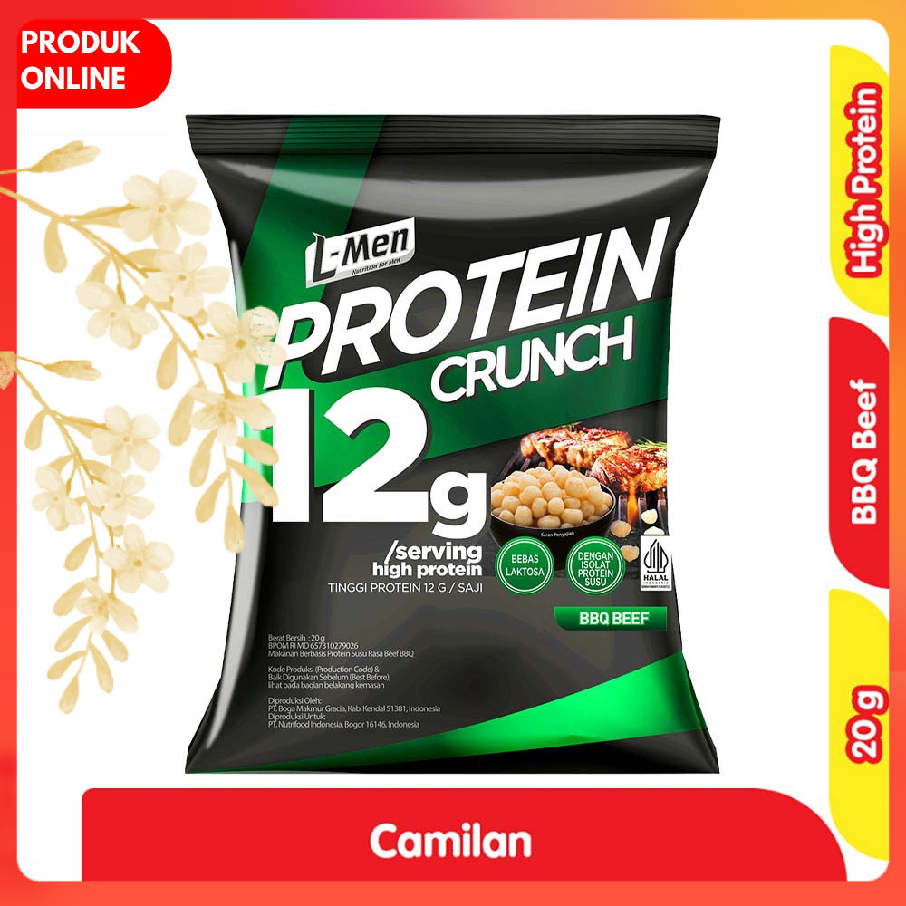 

L-Men Protein Crunch Rasa Daging Barbekiu 20 g