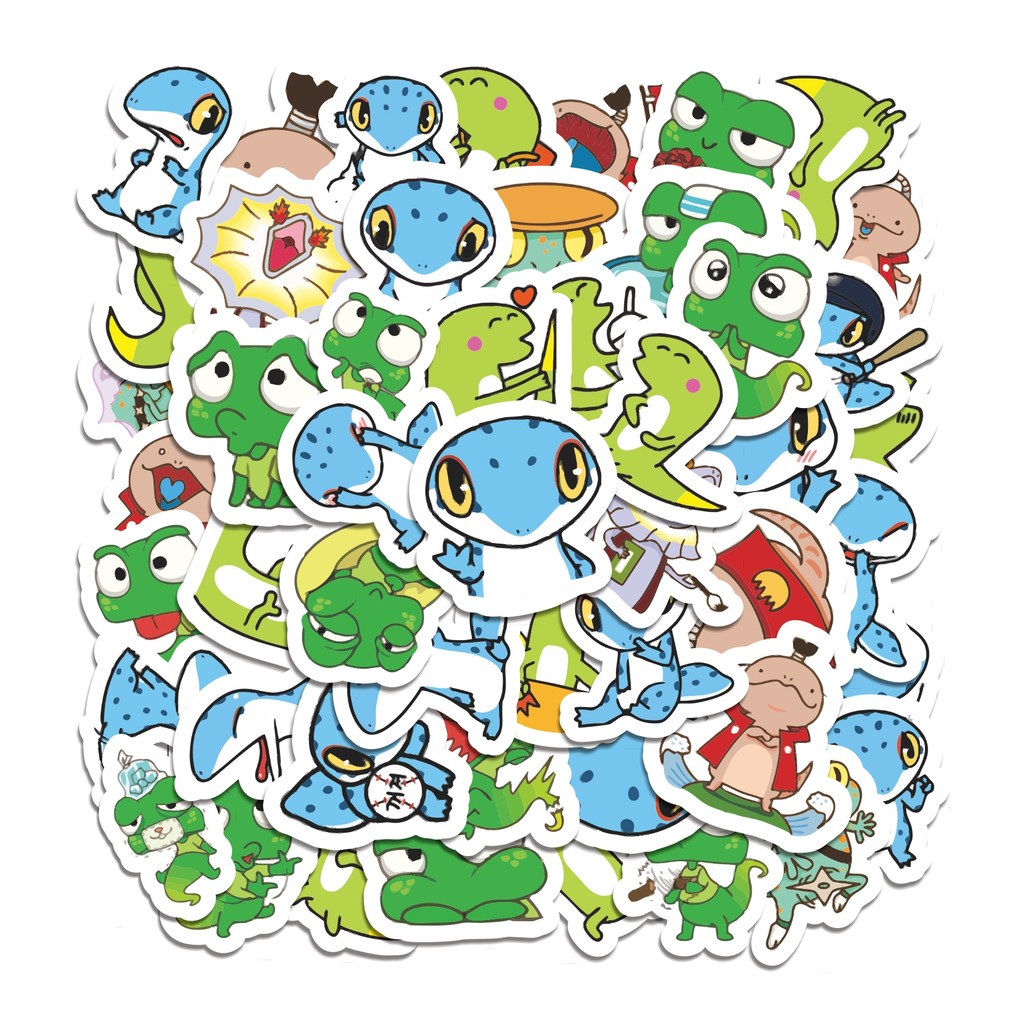 

COD 50 Pcs Stiker Kadal Lucu Anti Air Untuk Dekorasi Notebook Sepeda Skateboard Handphone