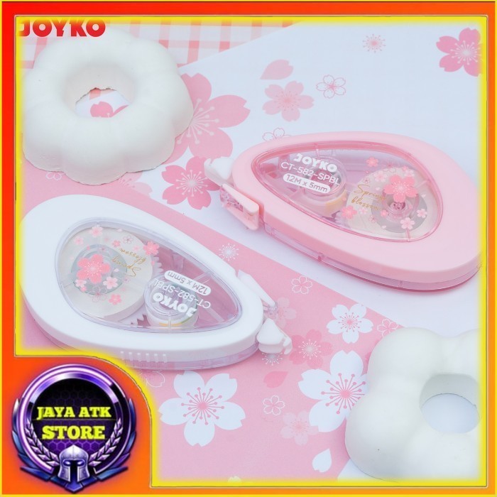 

JOYKO Pita Koreksi Correction Tape CT-582 Spring Blossom Warna Putih dan Pink