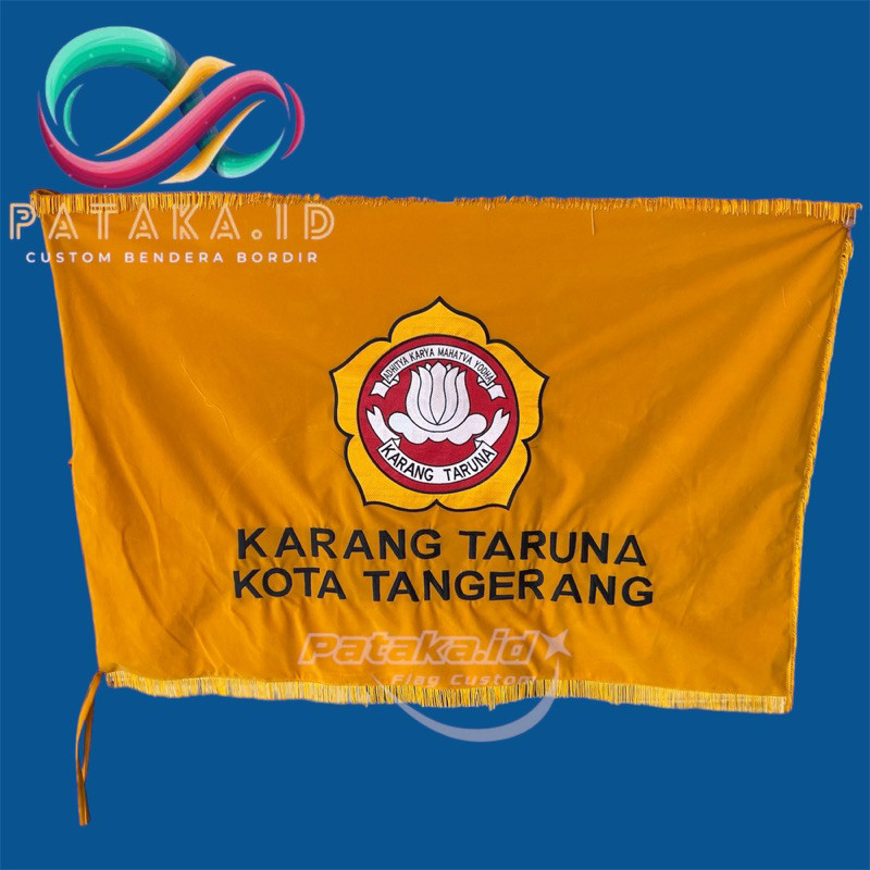 Bendera Pataka Karang Taruna Custom Tulisan 90x135