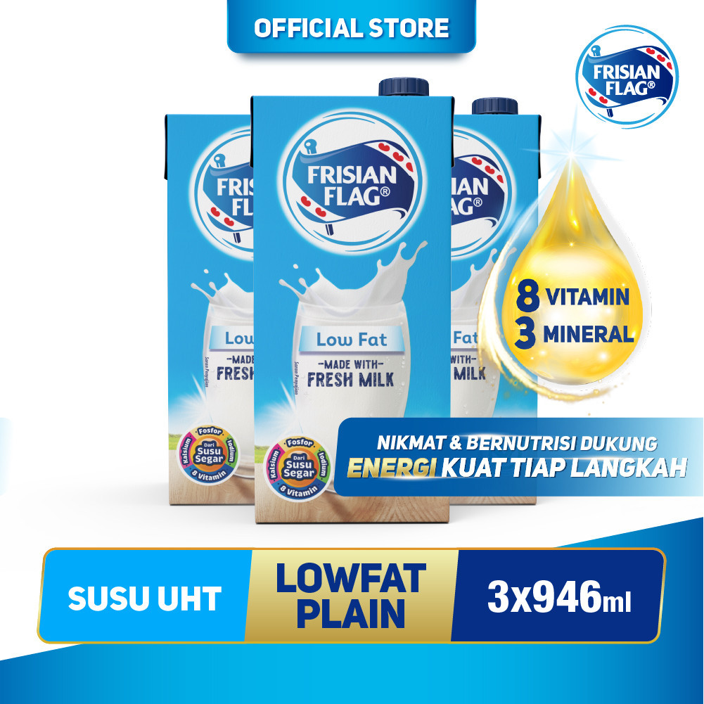 

Frisian Flag Family UHT Low Fat 946 ml x 3 pcs