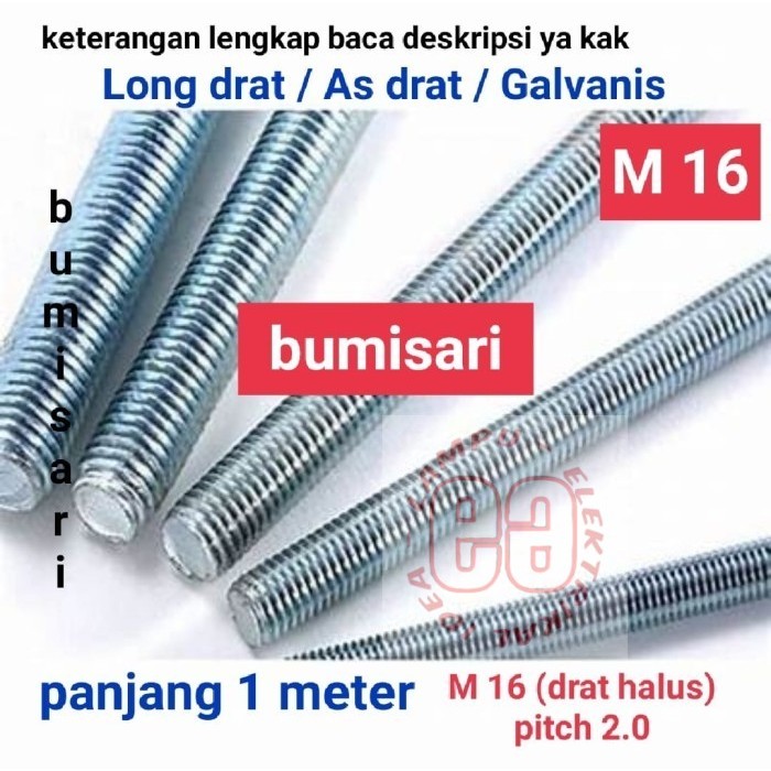 LONG DRAT 16 MM GALVANIS | AS DRAT M16 GALVANIS| LONG DRAT PUTIH MURAH MURAH NERKWALITAS