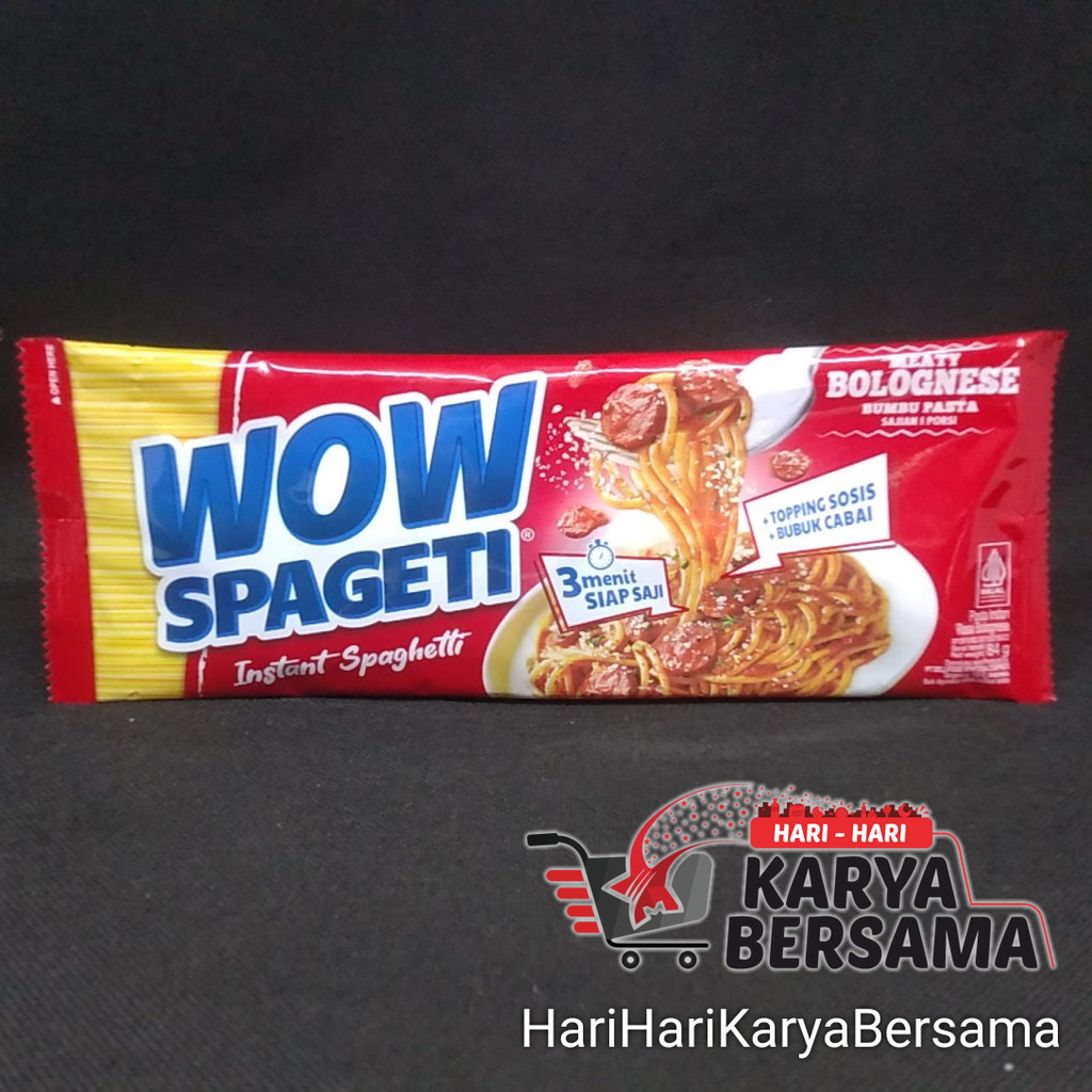 

MIE INSTAN WOW MIE SPAGETI INSTAN MEATY BOLOGNESE 84GR