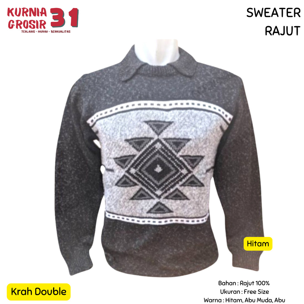 Sweater Trendy Rajut Pria Rompi Blong Krah / Baju Hangat Dewasa