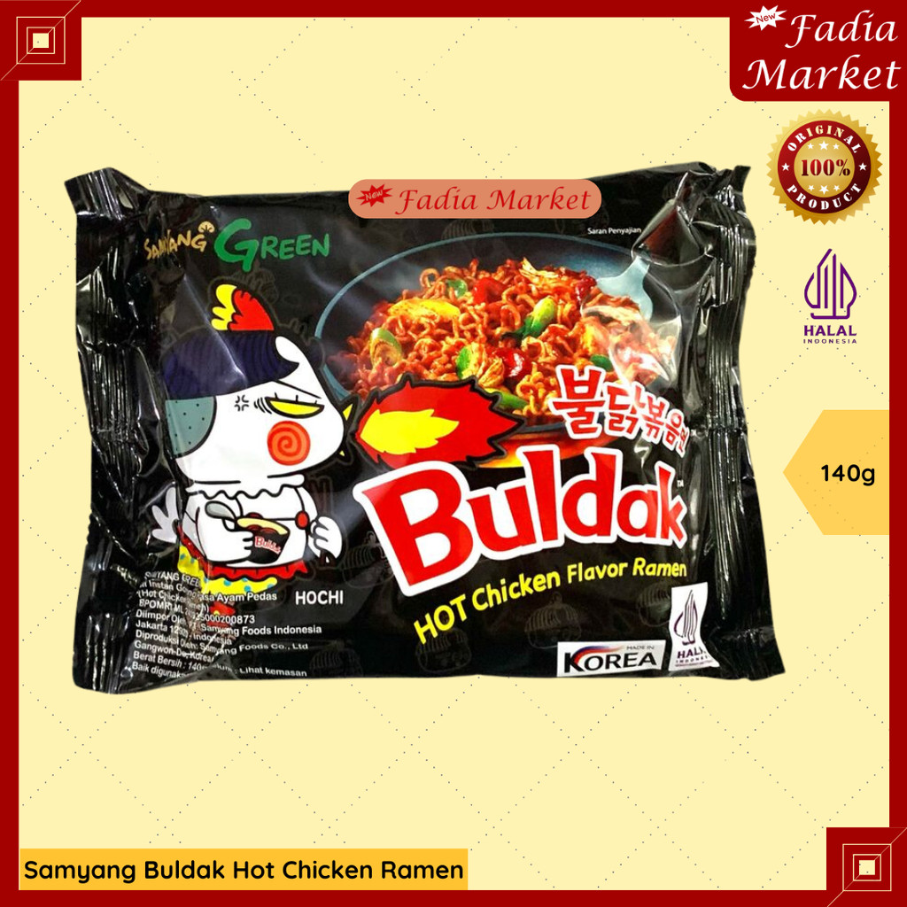 

Samyang Green Buldak Hot Chicken Ramen Original Mie Instant Goreng Pedas Korea 140g