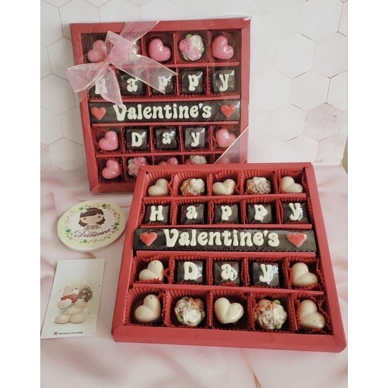 

Hampers Lebaran Idul Fitri Valentine Murah Unik Lucu Keren /.VD13 - Chocolate gift S25B - coklat ucapan happy valentine's day (ds bgr)