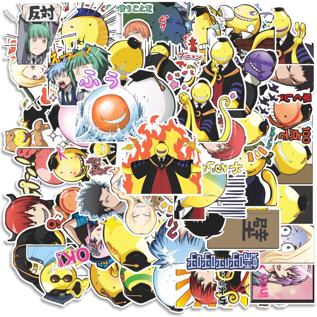 

COD 50 Pcs Stiker Japan Anime Assassination Classroom V1 Lucu Anti Air Untuk Dekorasi Notebook Sepeda Skateboard Handphone