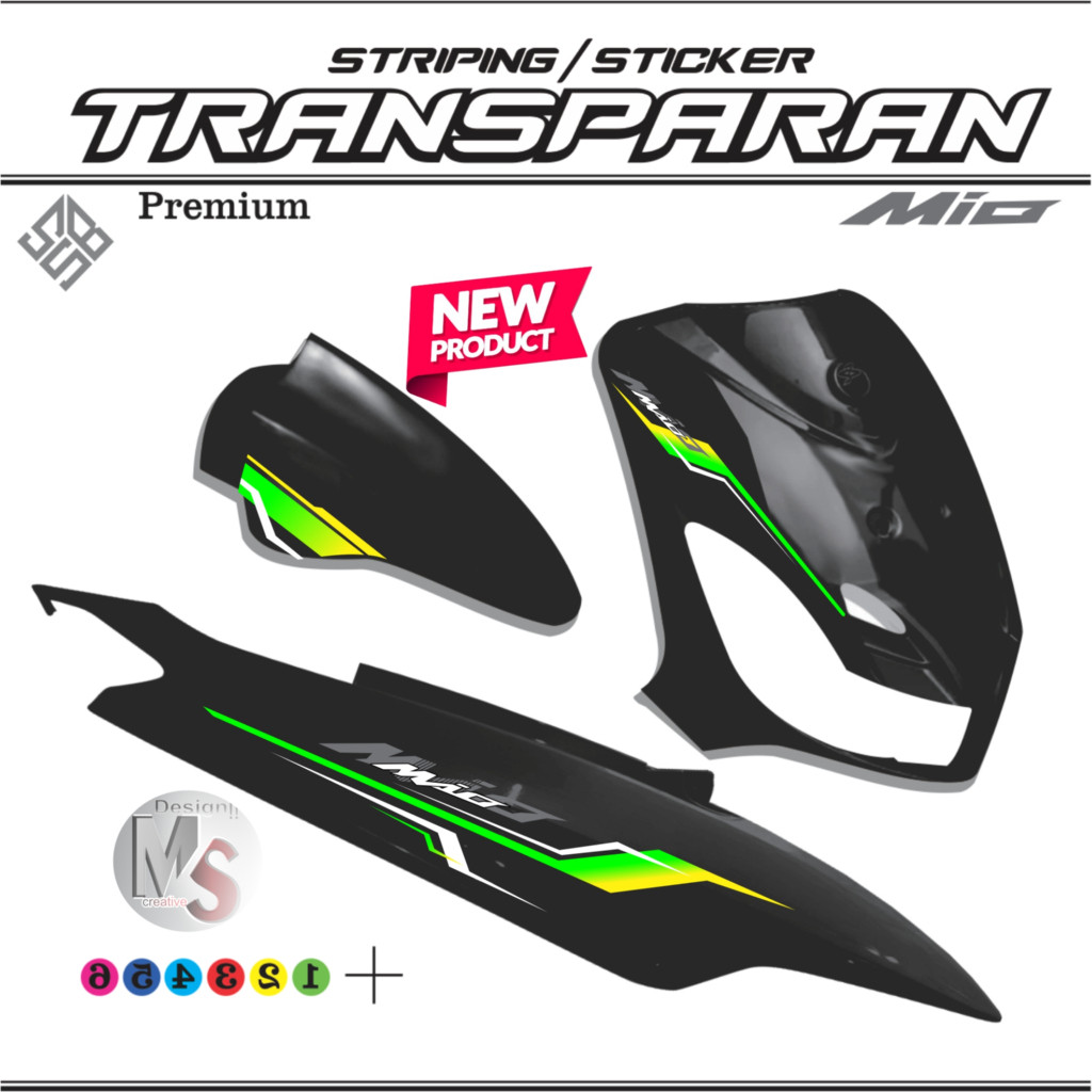 LIS VARIASI STIKER MIO SPORTY. STRIPING TRANSPARAN MIO SPORTY