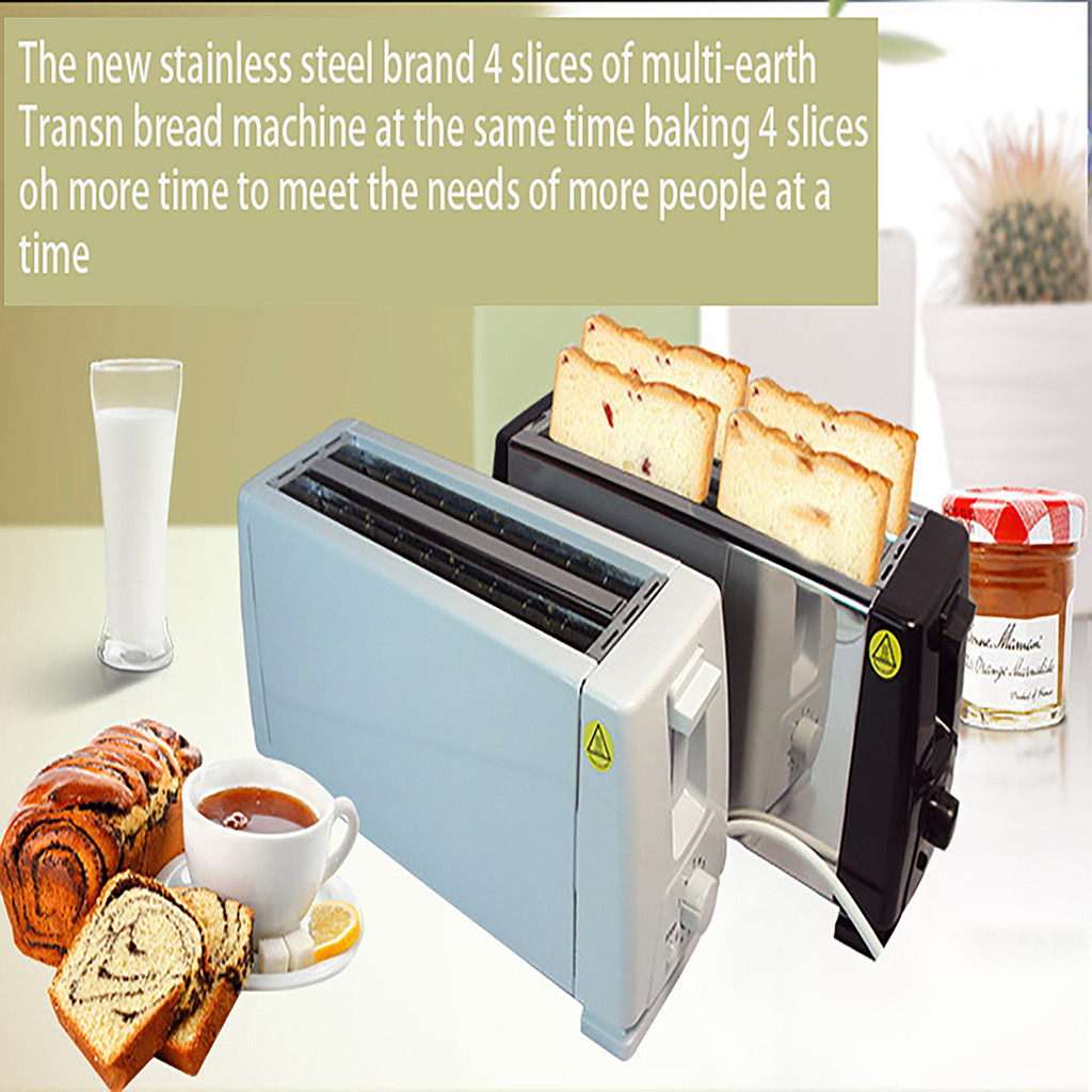 Automatic breakfast sandwich maker, 4 piece electric toaster, Family multi-function breakfast maker 