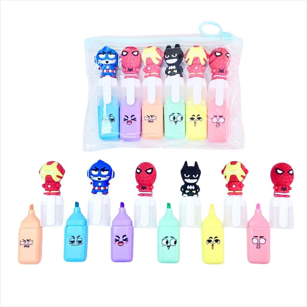 

HIGHLIGHTER BX-726 SUPERHERO MARVEL (1set 6pcs)