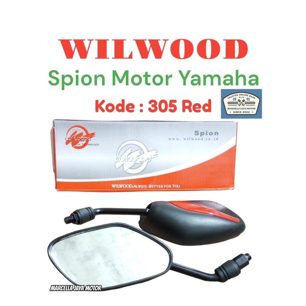 1 SET WILWOOD KACA SPION MOTOR YAMAHA 305 RED SPION YAMAHA KACA SPION YAMAHA MERAH MURAH KACA MOTOR 