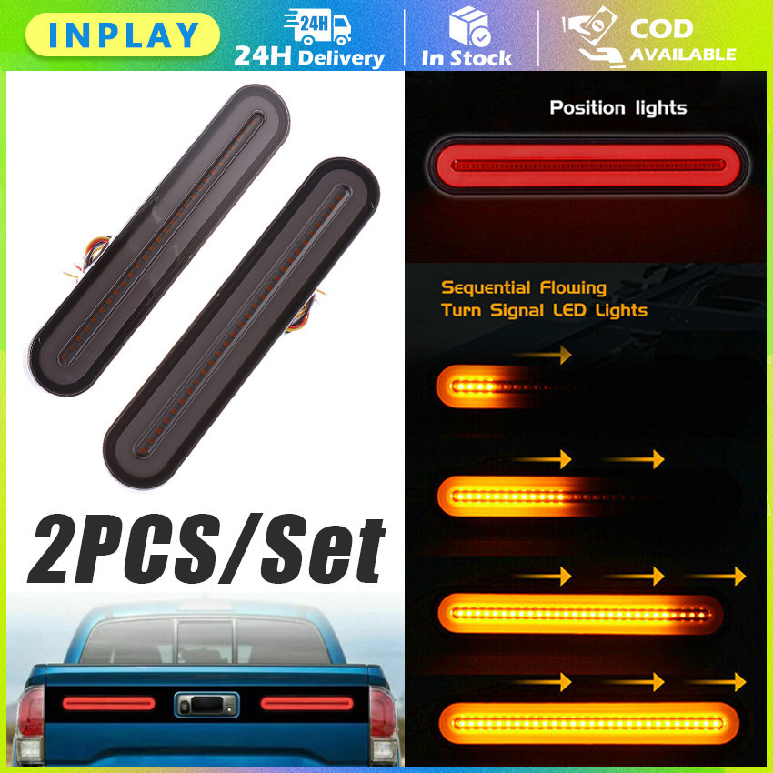 Lampu Rem Truk Trailer LED Neon / Lampu Sinyal Lampu Rem / Lamp Variasi Panjang Trailer Truk 2Pcs/Se