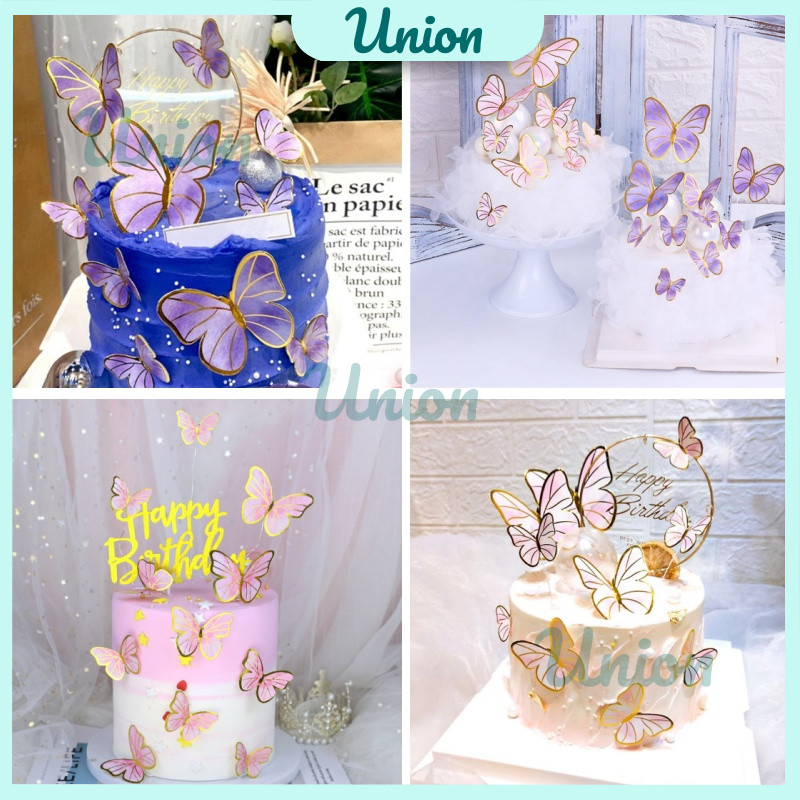 

UM 10Pcs Kue Ulang Tahun Kupu-Kupu Masukkan / Dekorasi Hbd Kue / Untuk Dekorasi Pesta Ulang Tahun / Anak Dan Dewasa