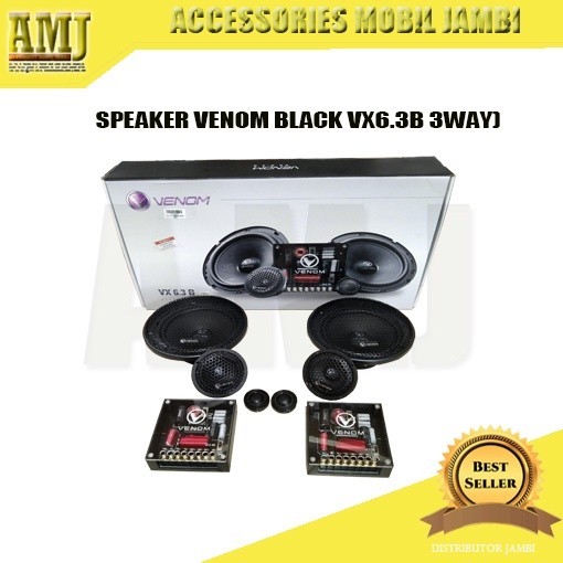 SPEAKER VENOM BLACK VX6.3B 3WAY - SPEAKER 3WAY VENOM SERIES BLACK SET