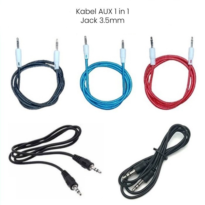 Kabel Jack Audio Aux 3.5 Mm 100cm Hp Android Speaker Mobil
