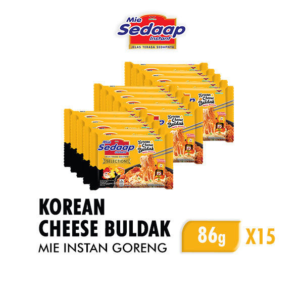 

Sedaap Mie Instan Goreng Korean Cheese Buldak 86gr x 15