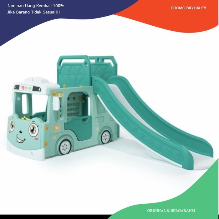 PROMO FLASH SALE Tayo bus slide mainan perosotan dan basket set anak WKJ