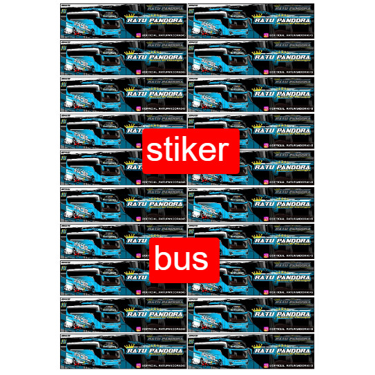 Sticker bus Ratu pandora Jb5
