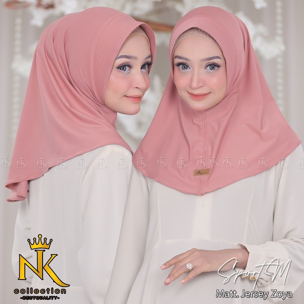 Jilbab Sport M Jersey Zoya