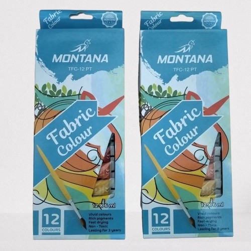 

Chris - 1 SET MONTANA FABRIC COLOUR / CAT KAIN TFC-12PT ISI 12 WARNA