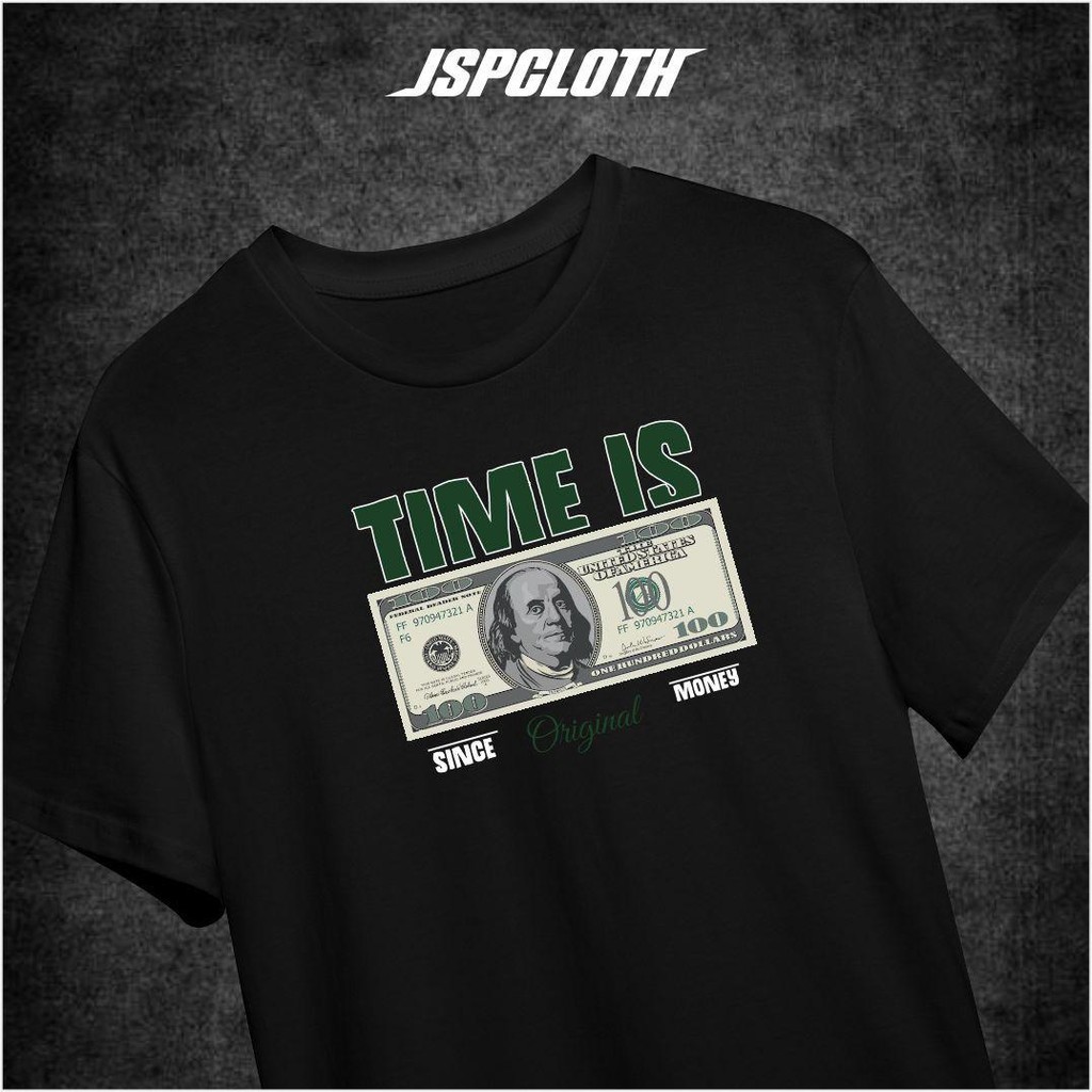 KAOS TIME IS UANG T-SHIRT KATUN DISTRO