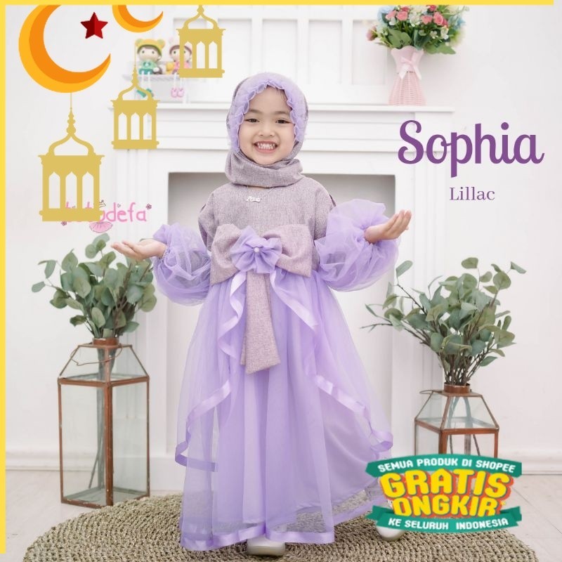 gamis Anak Lebaran 2024 Sophia Tutudefa / gaun anak muslim / gaun princess muslim / gamis Tutu Anak 