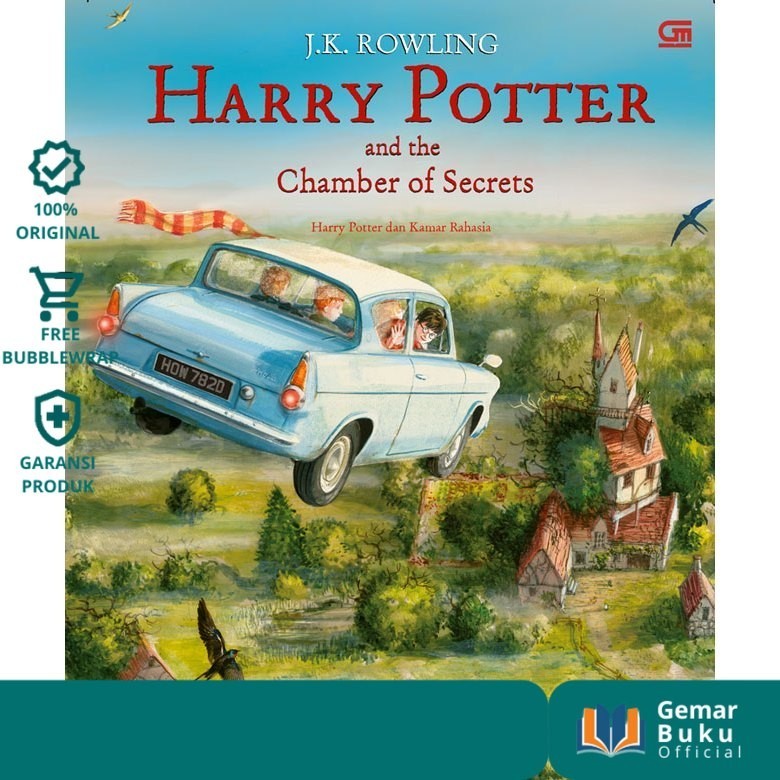 HARRY POTTER AND THE CHAMBER OF SECRETS (HARRY POTTER DAN KAMAR RAHASIA) - EDISI ILUSTRASI - GEMARBU