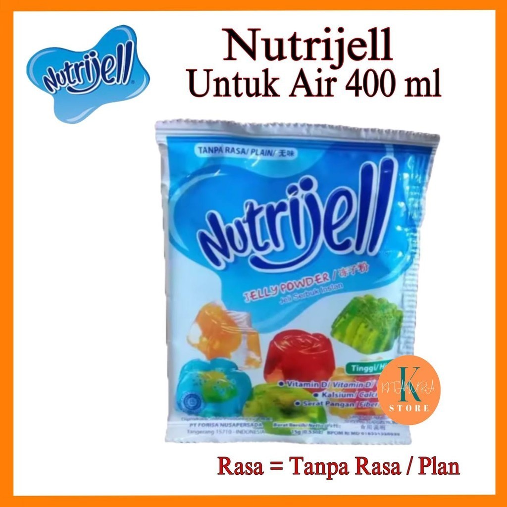 

LAKU NUTRIJELL PLAIN KEMASAN DUS 12X10g JELLY POWDER INSTANT AGAR AGAR