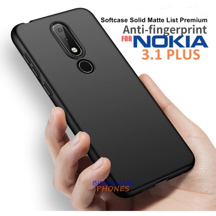 NOKIA X3 Case NOKIA 3.1 PLUS Slim Matte Case Premium Soft Black Doff