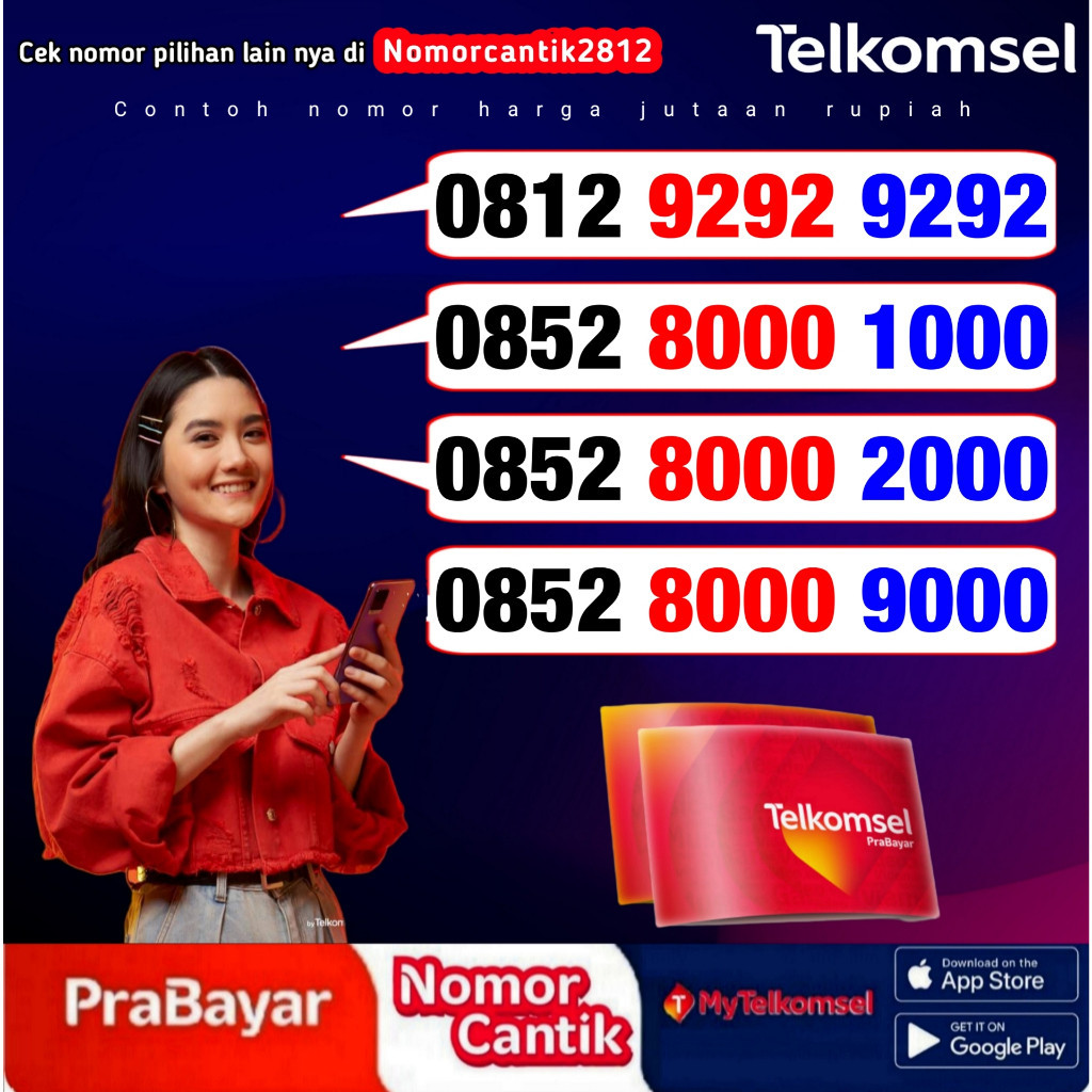 NomorCantikTelkomsel GP3 - Kartu Perdana Nomor Cantik Telkomsel - Simpati Loop AS - Bisa Pilih Nomor
