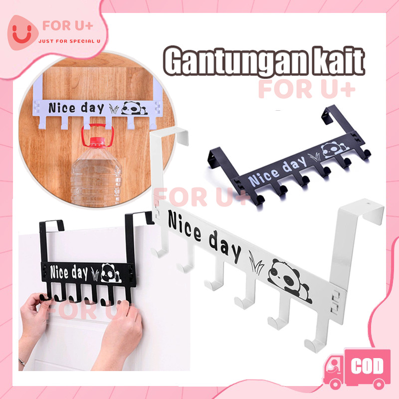 Cantolan Pintu Serbaguna / Tempel Pintu Gantungan Baju HOOK NICE DAY / Gantungan Baju Tempel Pintu M