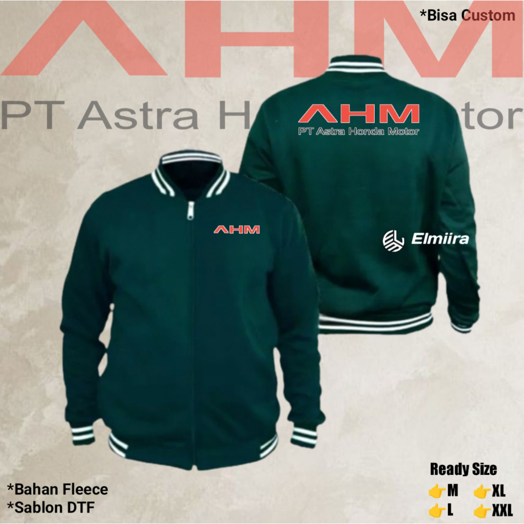 Jaket PT Astra Honda Motors AHM Varsity Jaket Custom Sablon