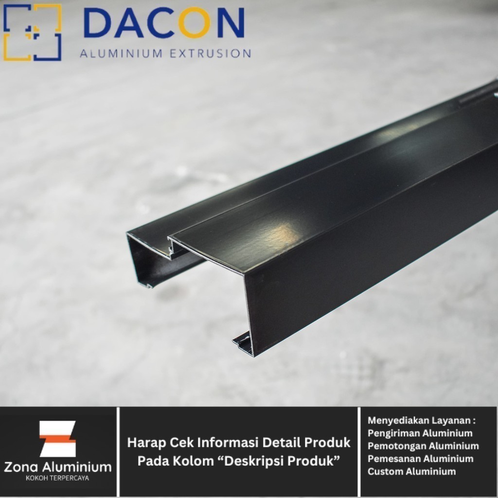 Aluminium DACON POWDER COATING GLOSSY 0504 Kusen Pintu 3 Inch