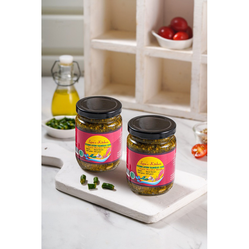 

Cumi asin sambal ijo berat 400gram berat isi 200gram