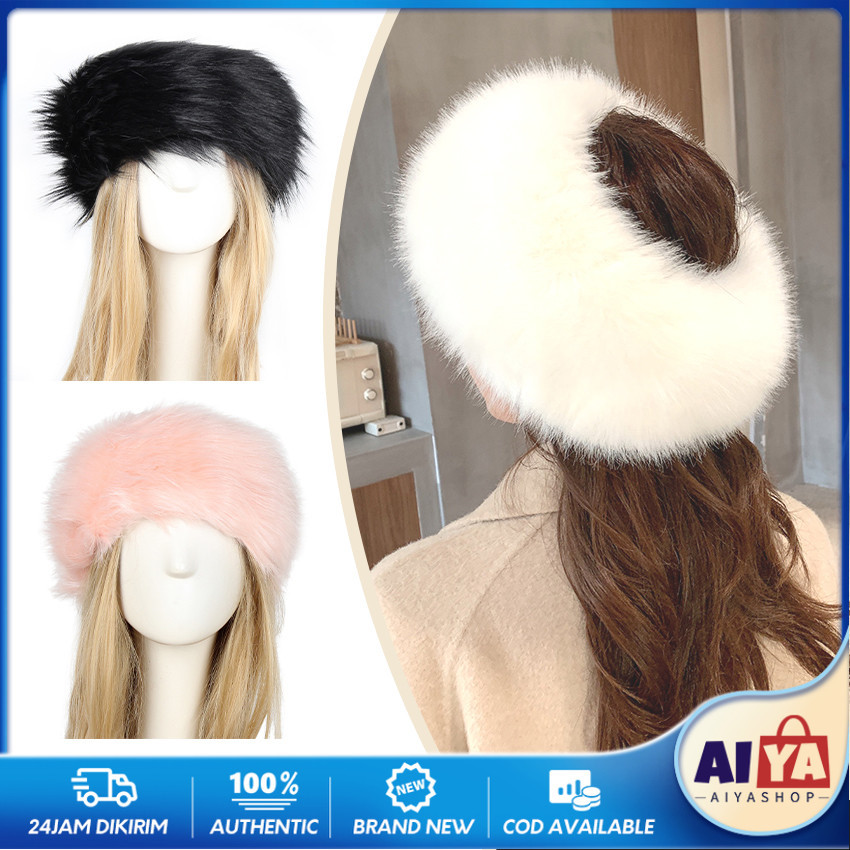 Topi Wanita Bucket Hat Bahan Bulu Ukuran Wanita Dewasa Topi Musim Dingin