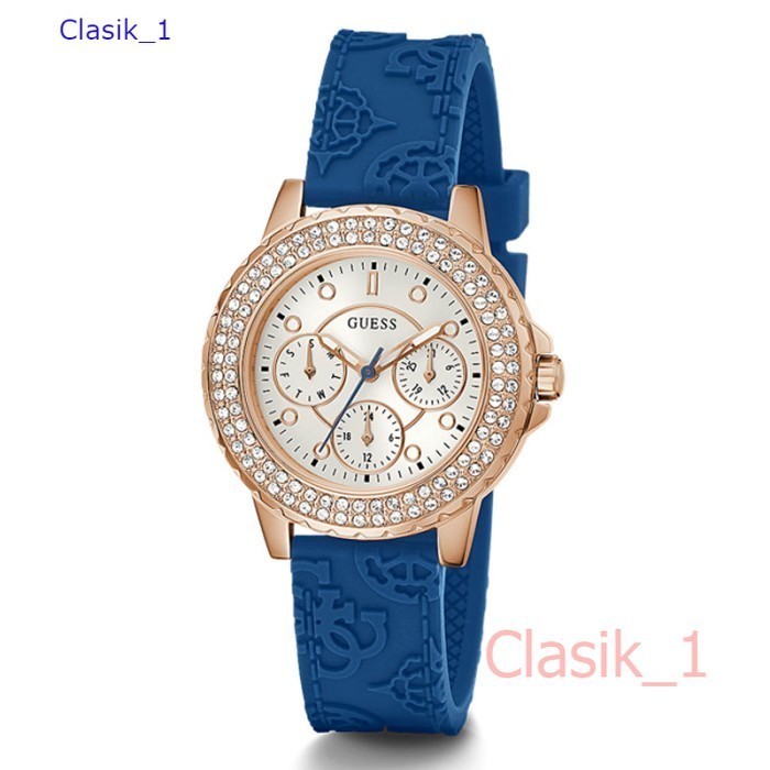 Original 100% GUESS GW0411L2  CROWN JEWEL Jam Tangan Wanita  Biru