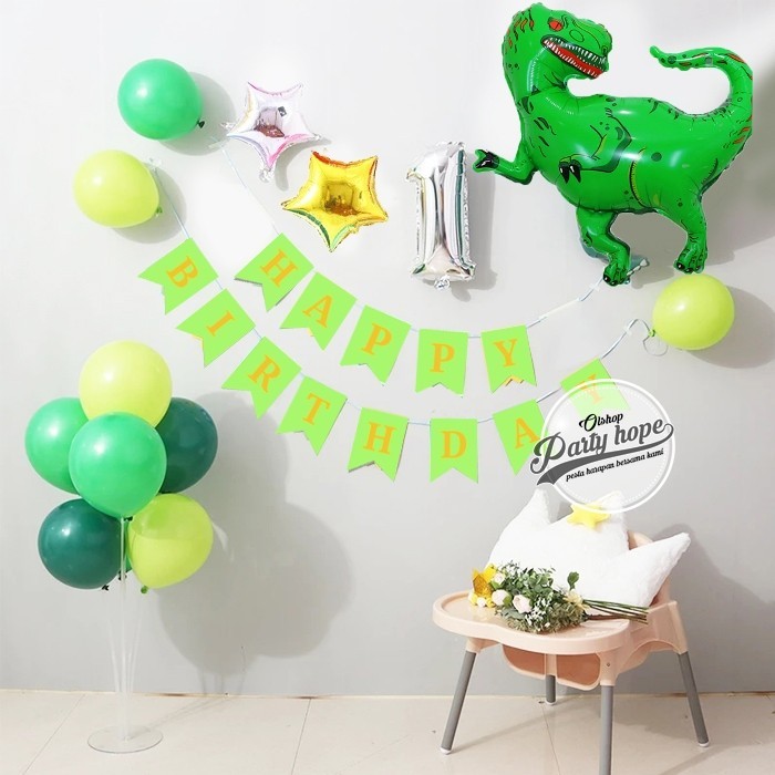 paket dekorasi simple dinosaurus / paket balon dekorasi / set balon dekorasi dinosaurus