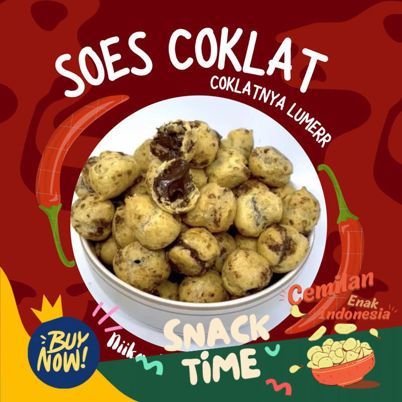 

Special Diskon Soes Coklat Lumer 1kg / Sus Coklat Kering/ Sus Kering Isi Coklat