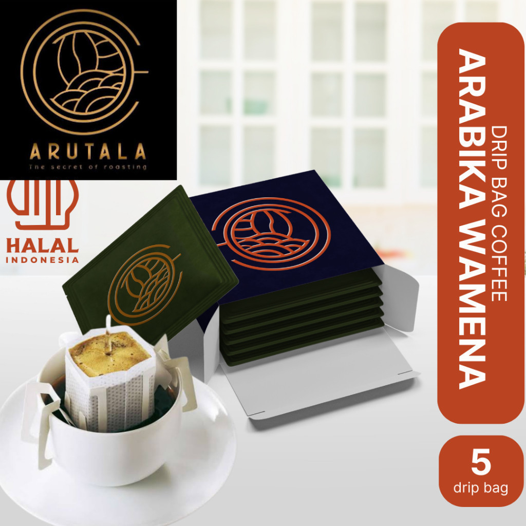 

Arutala Drip Bag/Filter Bag Coffee : Arabika Papua Wamena – 5 Drip Bag -CB 2