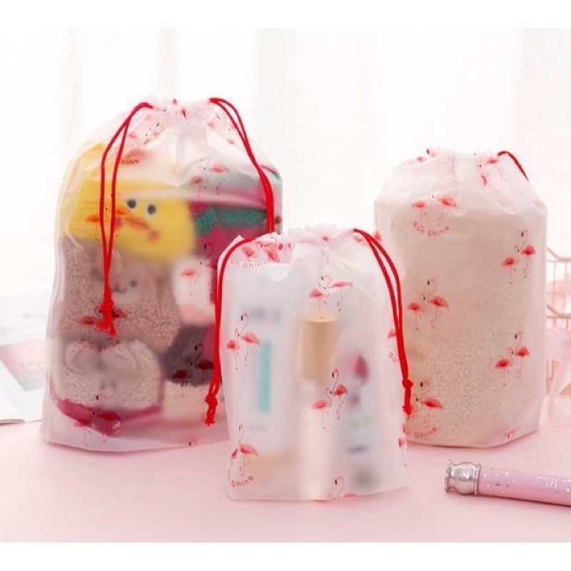 (GRATIS ONGKIR /COD) Tas Kosmetik  ~ukuran kecil / Transparan MakeUp Pouch Anak Sekolah Travel Bag W