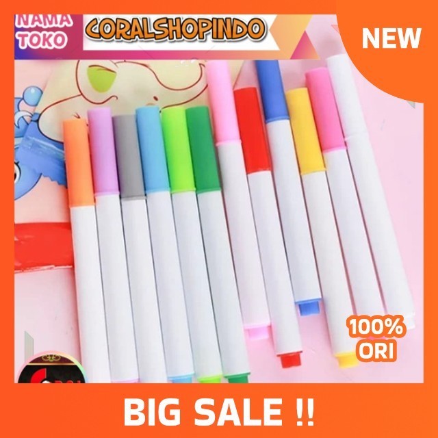 

Spidol Kapur 1 set 12 pc / Refill Spidol Buku Menggambar Bisa Dihapus REUSEABLE DRAWING BOOK GRAFIITI BOOK Stiker Papan Tulis